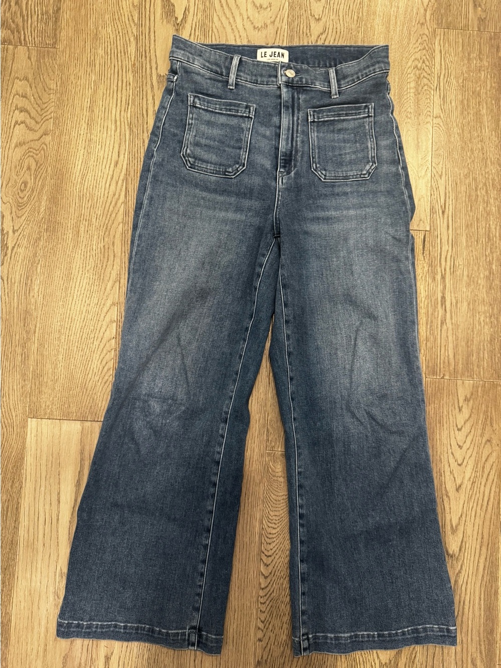 Le Jean Women's Blue Wide-Leg Jeans